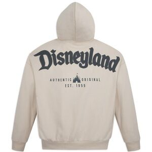 Disneyland Logo Zip Hoodie Beige